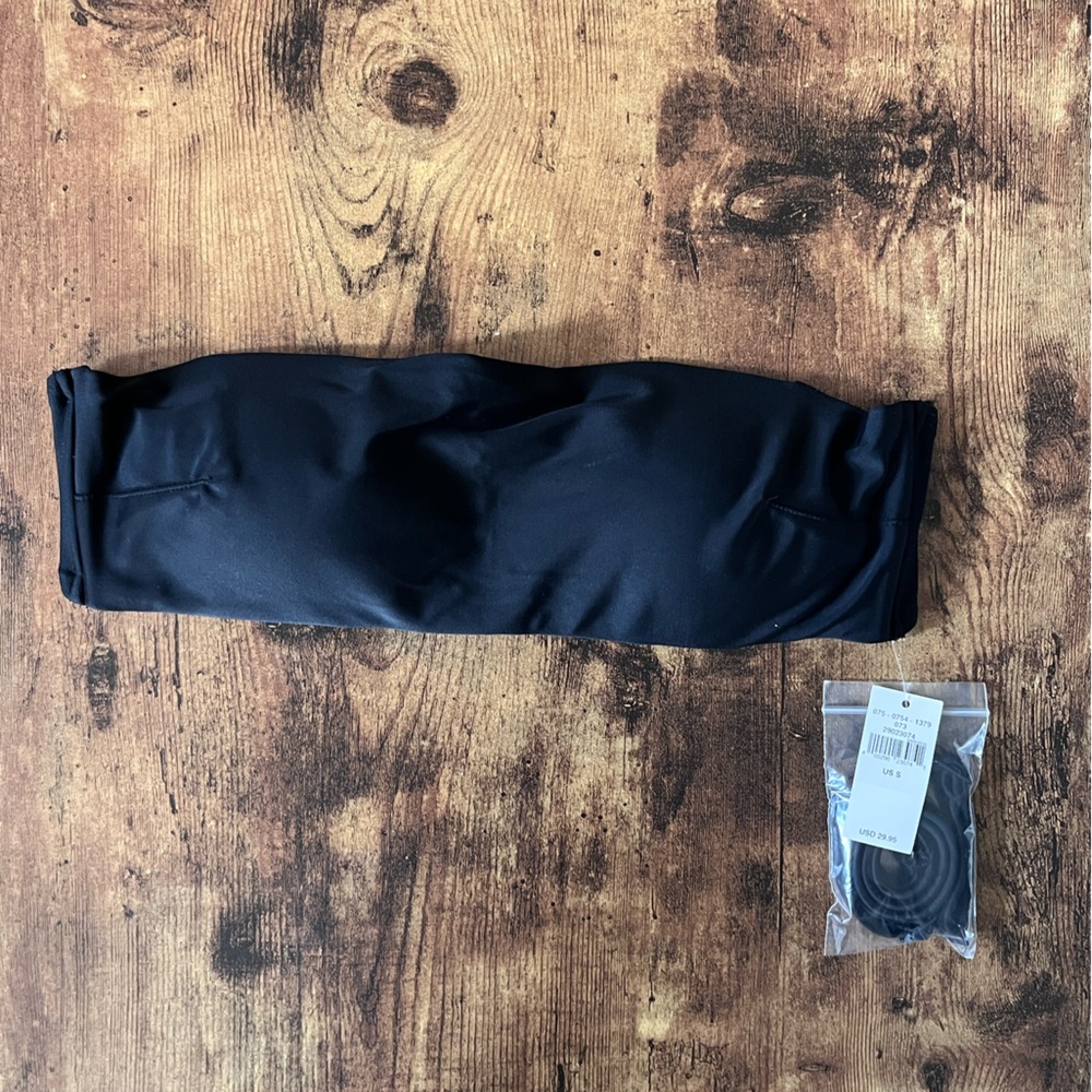 Aerie Black Bandeau Bikini Top Small